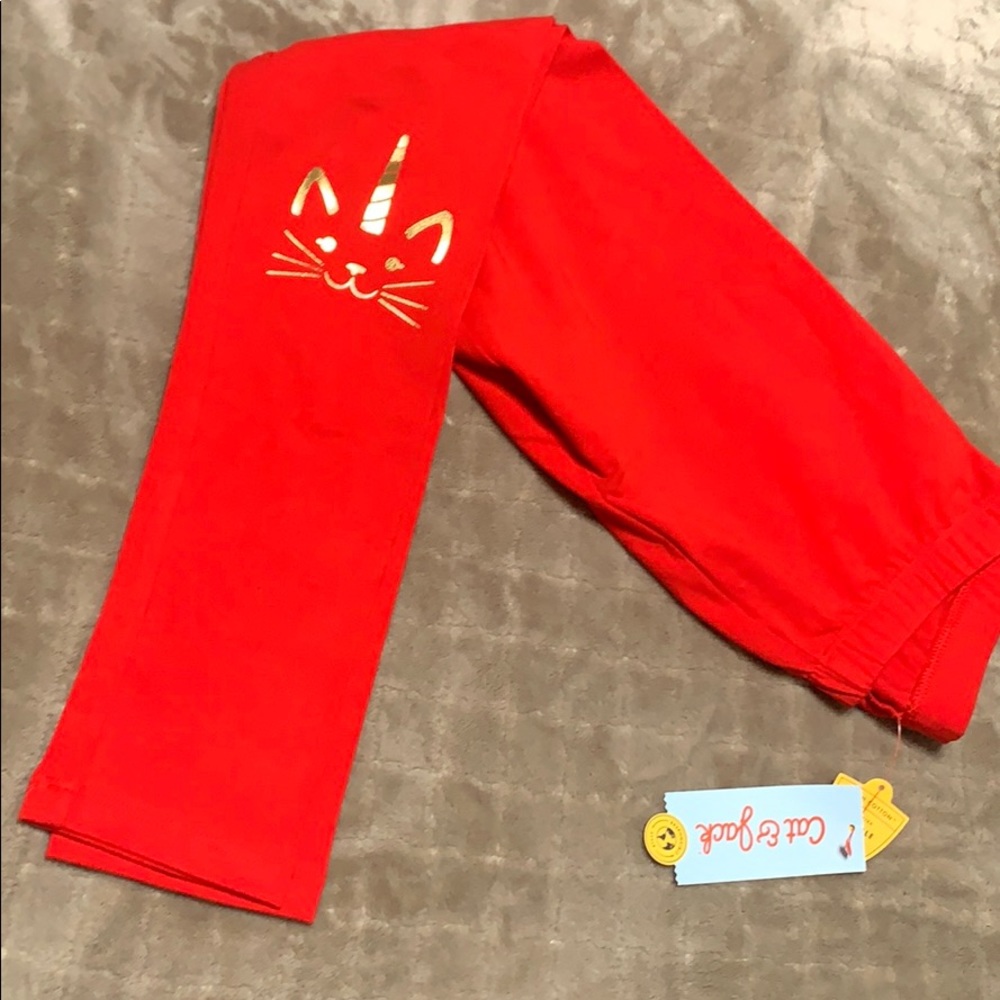 🔥Cat & Jack girls red leggings stretch pants